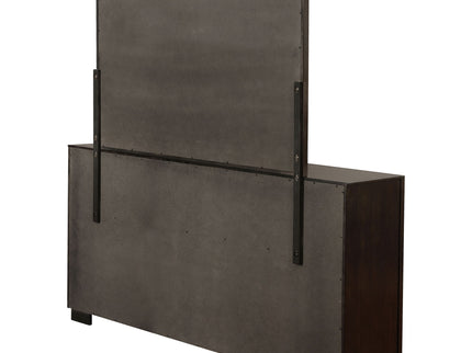 Prescott - 8 Drawer Dresser With Mirror - Smoked Peppercorn Brown