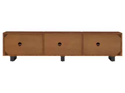 Harper - TV Stand Media Console With Curved Doors - Brown