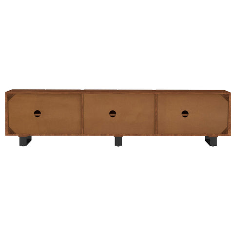 Harper - TV Stand Media Console With Curved Doors - Brown