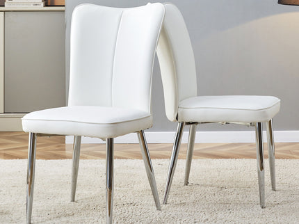 Modern Minimalist Dining Chairs With Metal Legs