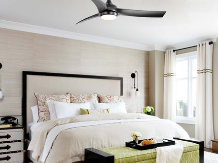 52" Ceiling Fan With 18W LED Light And Remote Control, 3 Blades DC Motor
