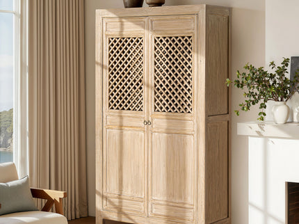 Arden - 2 Door Bookcase Storage Cabinet - Natural