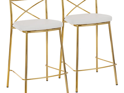 Modern Charlotte - Contemporary Fixed Height Counter Stool (Set of 2)