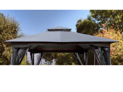 Patio Double Roof Gazebo Replacement Canopy Top Fabric