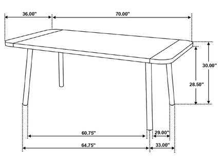 Governess - Rectangular Dining Table - Natural