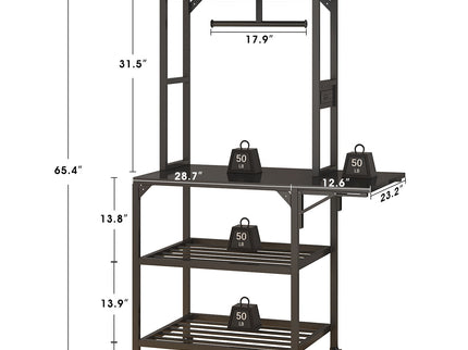 Heavy Duty 3D Printer Stand With Filament Storage Rack - Black