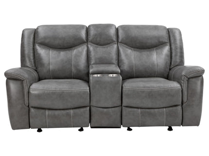 Carmen - Cool Motion Loveseat With Storage, With Reclining Function And Built In Storage - Gray
