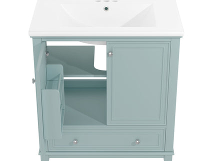 Modern Bathroom Vanity With Sink Combo, Doors And Drawer