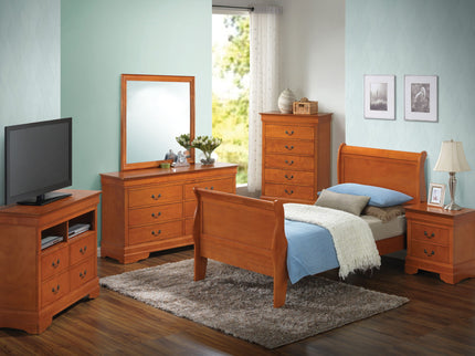 Louis Phillipe - Panel Sleigh Bed