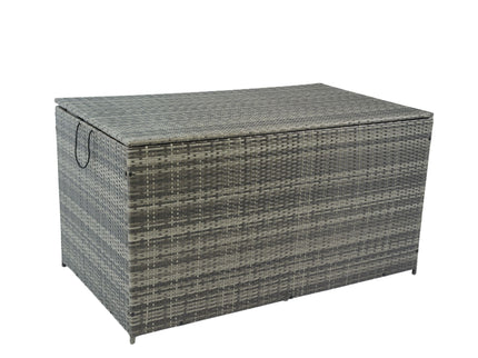 Outdoor Storage Box, Wicker Patio Deck Boxes With Lid, Outdoor Cushion Storage For Kids Toys, Pillows, Towel, Wicker