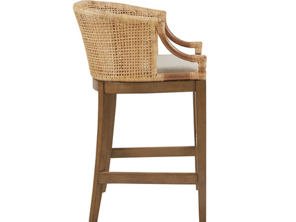 Casual Handcrafted Rattan Counter Stool