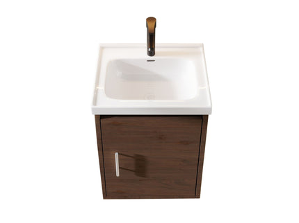 Floating Bathroom Vanity Combo, Wall Mounted Cabinet With Sink & Soft Close Doors For Small Bathrooms