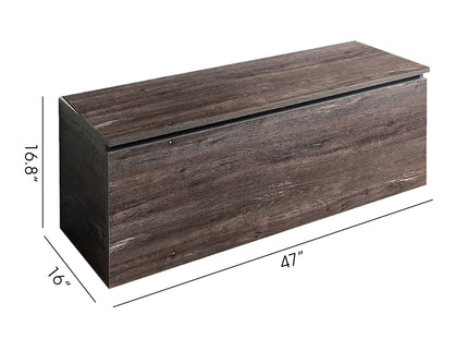 Dean - Storage Bench With Extra Storage - Rustic Gray