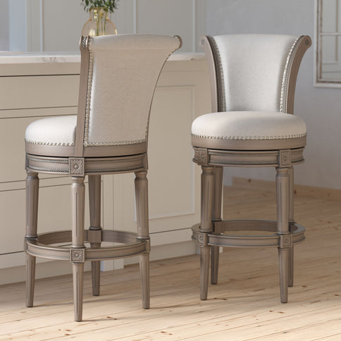 Swivel Barstool With High-Back