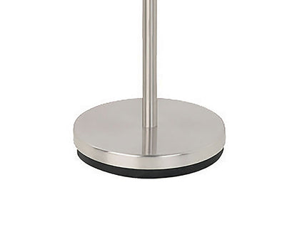 Jessa - Torchiere Floor Lamp With Soft Glass Shade - Silver