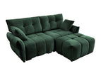 Dark Green / 2 Pc. 2 Seater Sectional, Ottoman