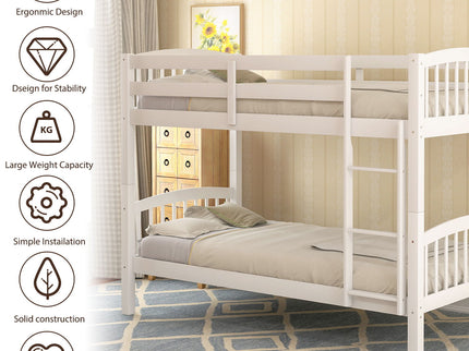 Solid Construction Bunk Bed With Ladder
