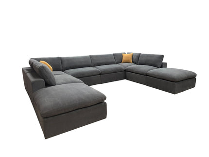 Custom Configuration Modular Sectional & Toss Pillows