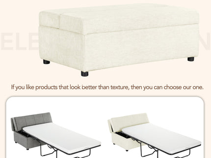 Twin Size Folding Ottoman Sleeper Bed With Mattress Convertible Guest Bed