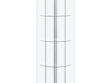 Tenley - 4 Shelf Curio Cabinet With Hexagonal Design