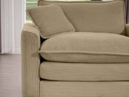 Classic Modern Comfortable Single Chair Deep Seat Sofa With Footstool