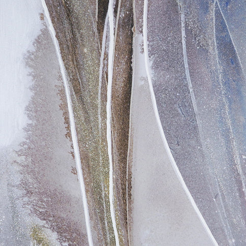 Elongated Modern Abstract Oil Paintings, Wall Art For Living Room Dining Room Bedroom Office Entryway (Set of 2) - Multicolor