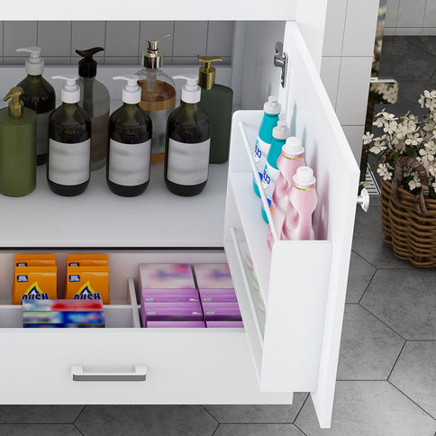 Bathroom Vanity With Storage - White