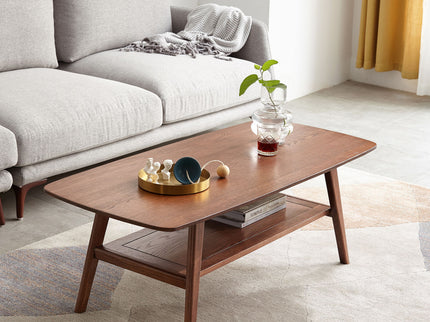 Low Coffee Table With Storage Shelf