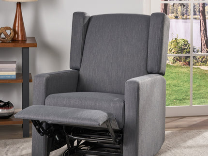 Landau Contemporary Fabric Upholstered Swivel Recliner