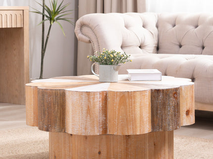 Flower Shaped Coffee Center Table For Living Room - Multicolor