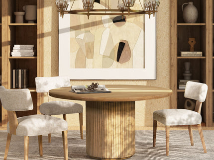 Louise - Split Back Upholstered Dining Side Chair (Set of 2) - Travertine Beige