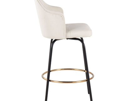 Ahoy - Contemporary Fixed Height Counter Stool Round Footrest (Set of 2)