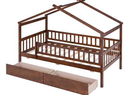 House Bed With 2 Drawers