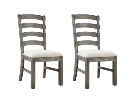 Upholstered Dining Chairs (Set of 2) - Brown - Wood