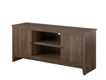 TV Stand For TVs Up To 65" With Open Shelves And Storage Cabinets - Walnut