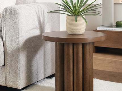 Loanna - Wooden Color End Table - Brown