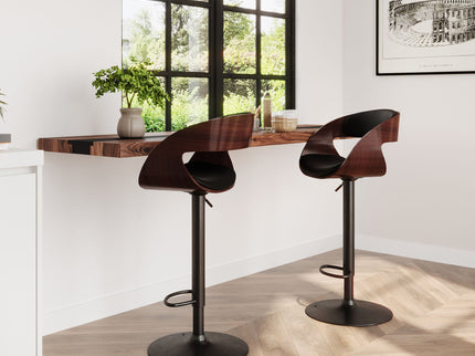 Archer - Adjustable Swivel Bar Stool - Black