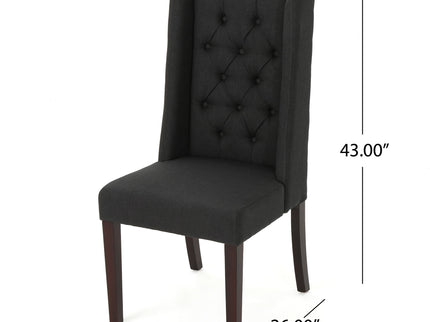 Sophisticated Tufted Dining Chair With High Back Design