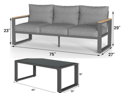 Modern Outdoor Sofa Set With Coffee Table