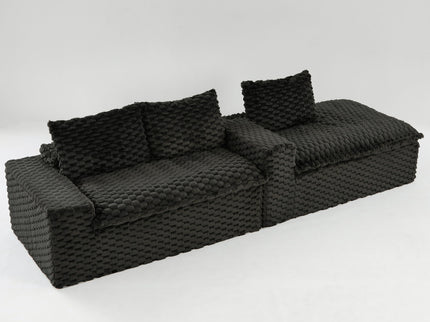 Modular Sofa, Convertible Twin Seat With Chaise Lounge