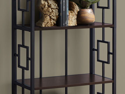 Bookshelf, Bookcase, Etagere, 4 Tier, For Office, Contemporary & Modern - Espresso