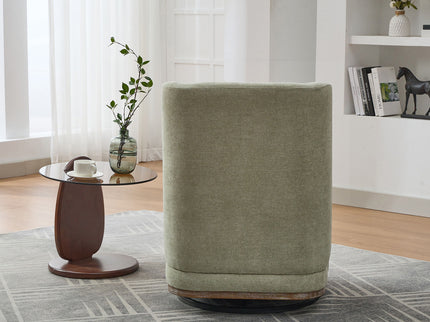 Wide Modern Cushioned Armless Metal Base 360° Swivel Chair With Pillow
