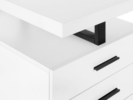 Computer Desk For Home Office, Left, Right Set - Up, Ample Storage Drawers