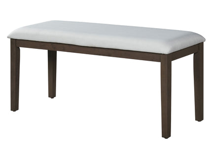 Farmhouse Dining Set With 4 Upholstered Chairs & 1 Bench