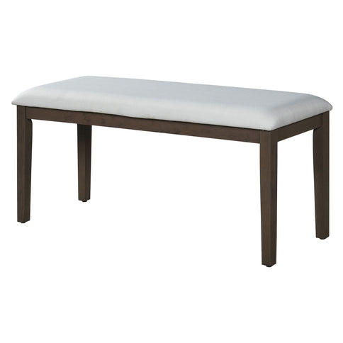 Farmhouse Dining Set With 4 Upholstered Chairs & 1 Bench