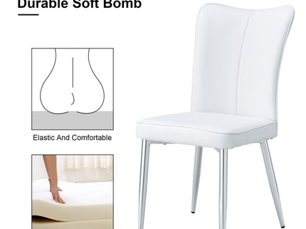Modern Minimalist Dining Chairs With Metal Legs