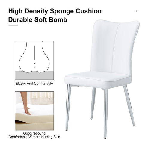 Modern Minimalist Dining Chairs With Metal Legs