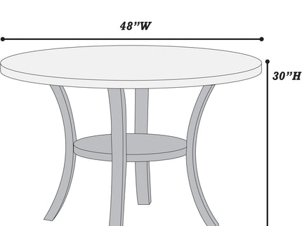 Elegant 5 Piece Dining Set Dark Chairs Top Table With Lower Shelf Kitchen Dining Room