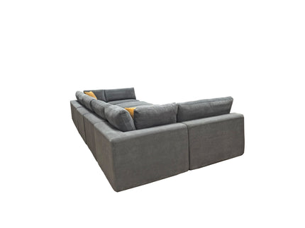 Custom Configuration Modular Sectional & Toss Pillows
