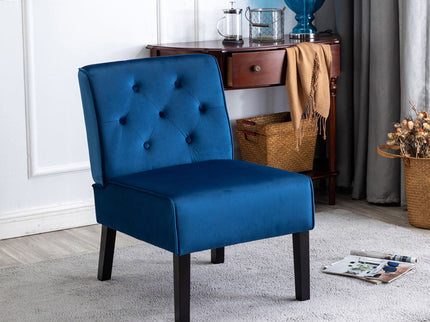 Reese - Living Room Armless Button Tufted Pattern Accent Chair (Set of 2)